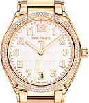 Twenty 4 Automatic 36mm Automatic in Rose Gold with Diamond Bezel on Rose Gold Bracelet with Silver Dial
