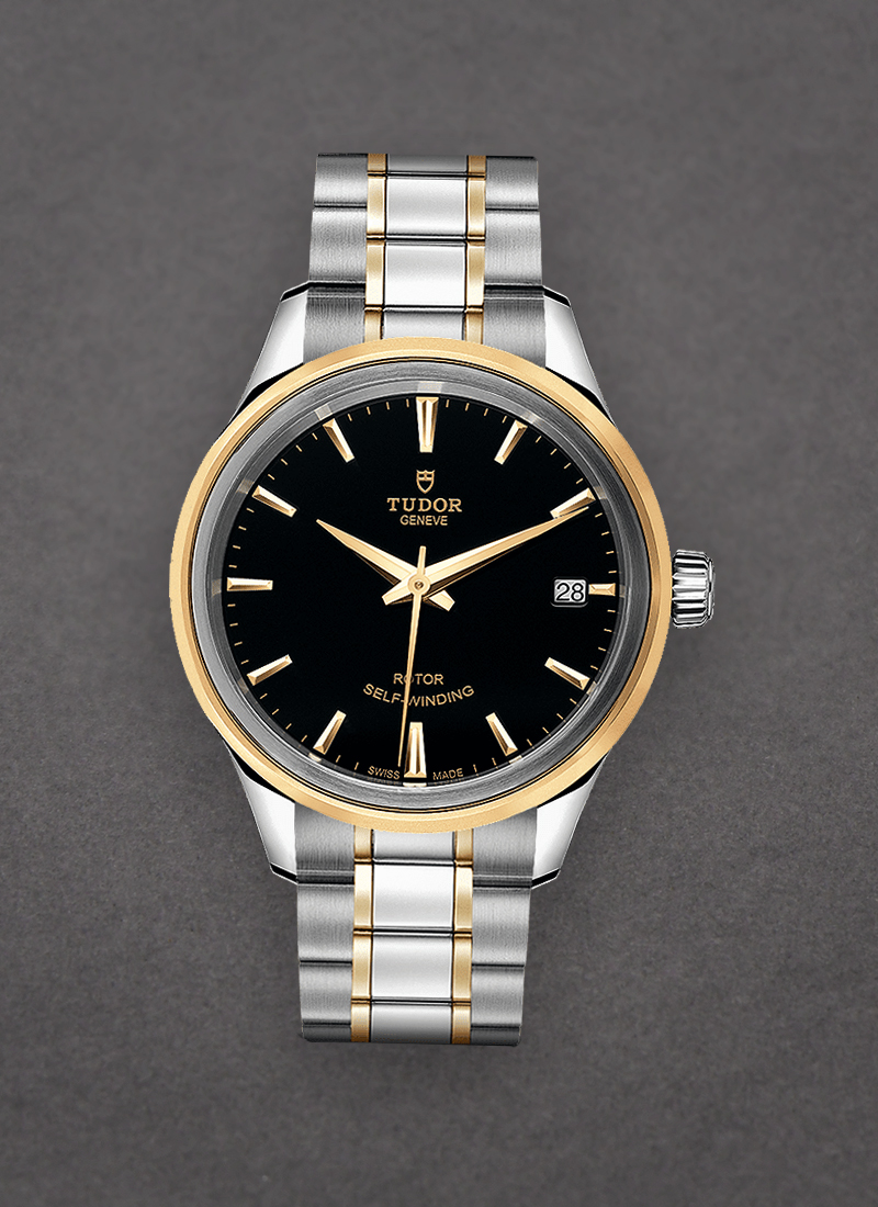 Tudor Style Series in Steel with Yellow Gold Double Bezel