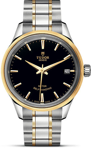 Tudor Style Series in Steel with Yellow Gold Double Bezel