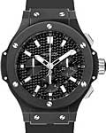 Big Bang 44mm in Black Ceramic and Steel Bezel on Black Rubber Strap with Black Dial