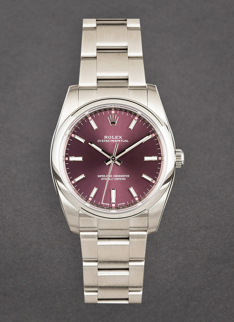 Pre-Owned Rolex Air King 34mm in Steel with Smooth Bezel