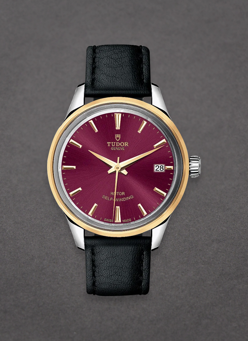 Tudor Style Series in Steel with Yellow Gold Double Bezel