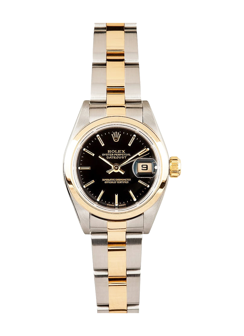 Pre-Owned Rolex 2-Tone Ladies Datejust 26mm in Steel with Yellow Gold Smooth Bezel