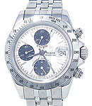 Tiger Prince Date Chronograph in Stainless Steel on Stainless Steel Bracelet with Silver Dial