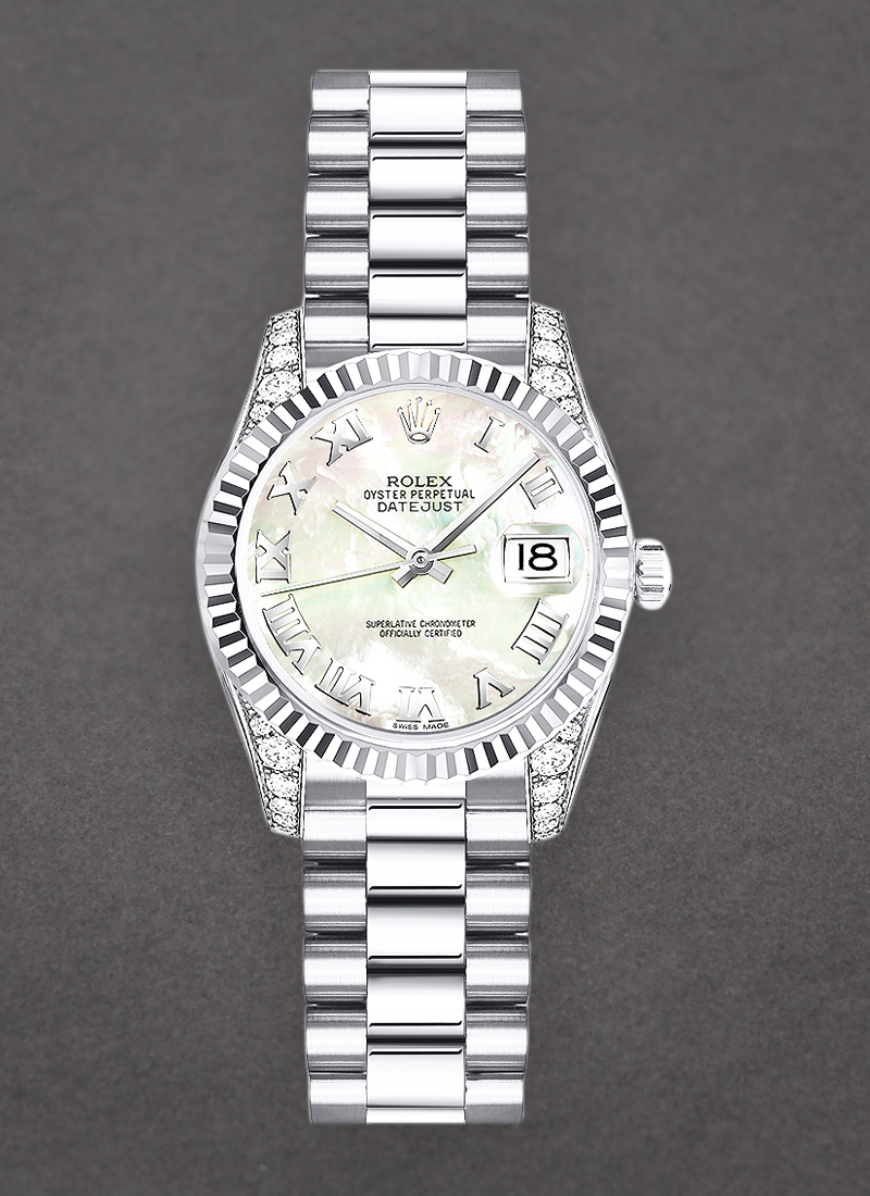 Pre-Owned Rolex President 26mm in White Gold with Fluted Bezel