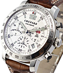 Mille Miglia Chronograph Steel on Strap with Silver Dial 