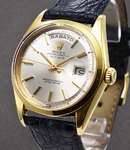 Day-Date President Ref 1802 - Rare Smooth Bezel On Strap - Silver Dial