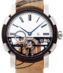 Tatoo-DNA in Stainless Steel - Limited Edition to 25 pcs. Only! on Brown Leather Strap with White Dial