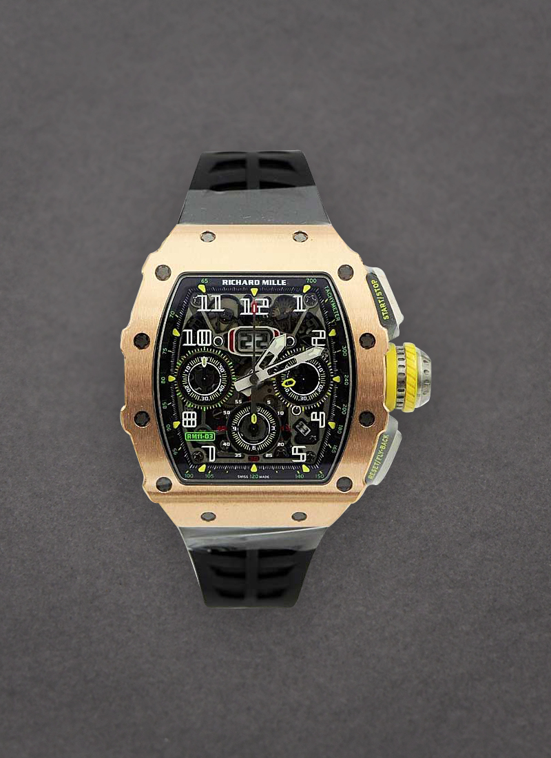 Richard Mille RM 011-03  Flyback Chronograph in Rose Gold and Titanium