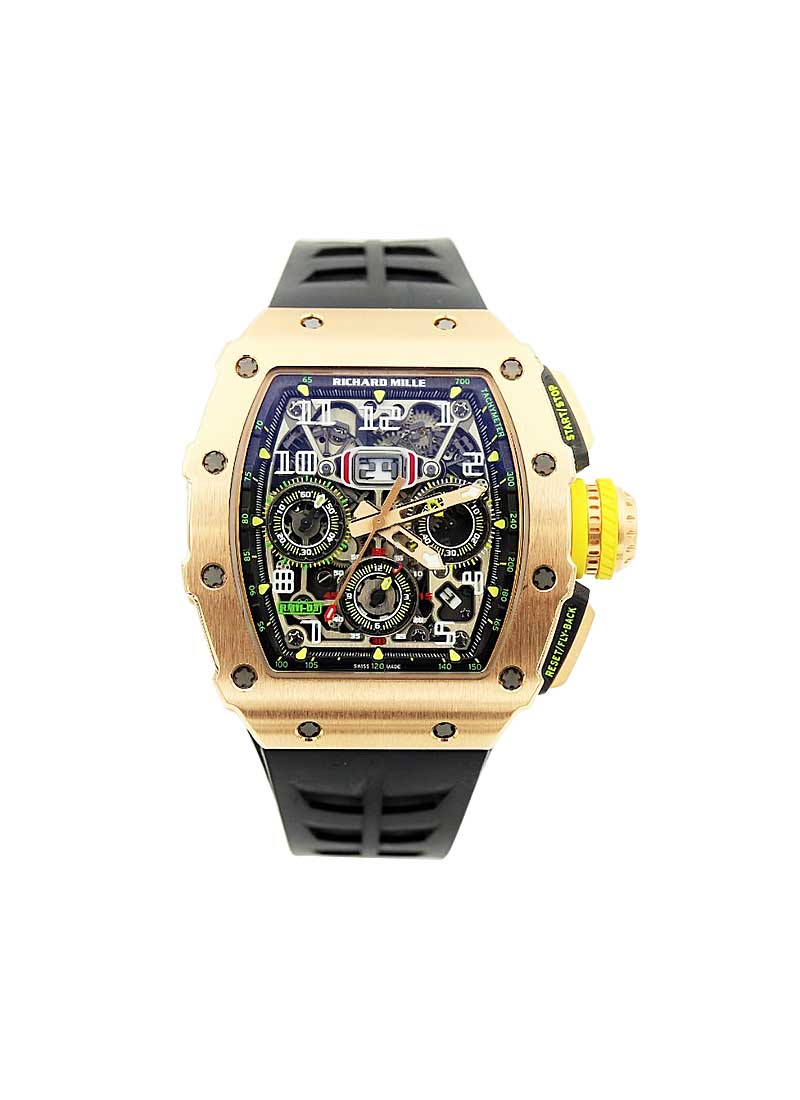 richard mille watch rose gold