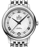 De ville Prestige 32.7mm Automatic in Steel On Steel Bracelet with Silver Diamond Dial