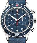 Pilot Cronometro Tipo CP-2 USA Edition in Steel on Blue Nubuck Leather Strap with Blue Dial