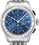 Premier Chronograph 42mm Automatic in Stainless Steel on Stainless Steel Bracelet with Blue Dial