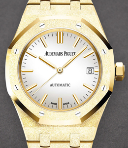 Royal Oak 37mm Selfwinding in Yellow Gold On Yellow Gold Bracelet with Silver Dial