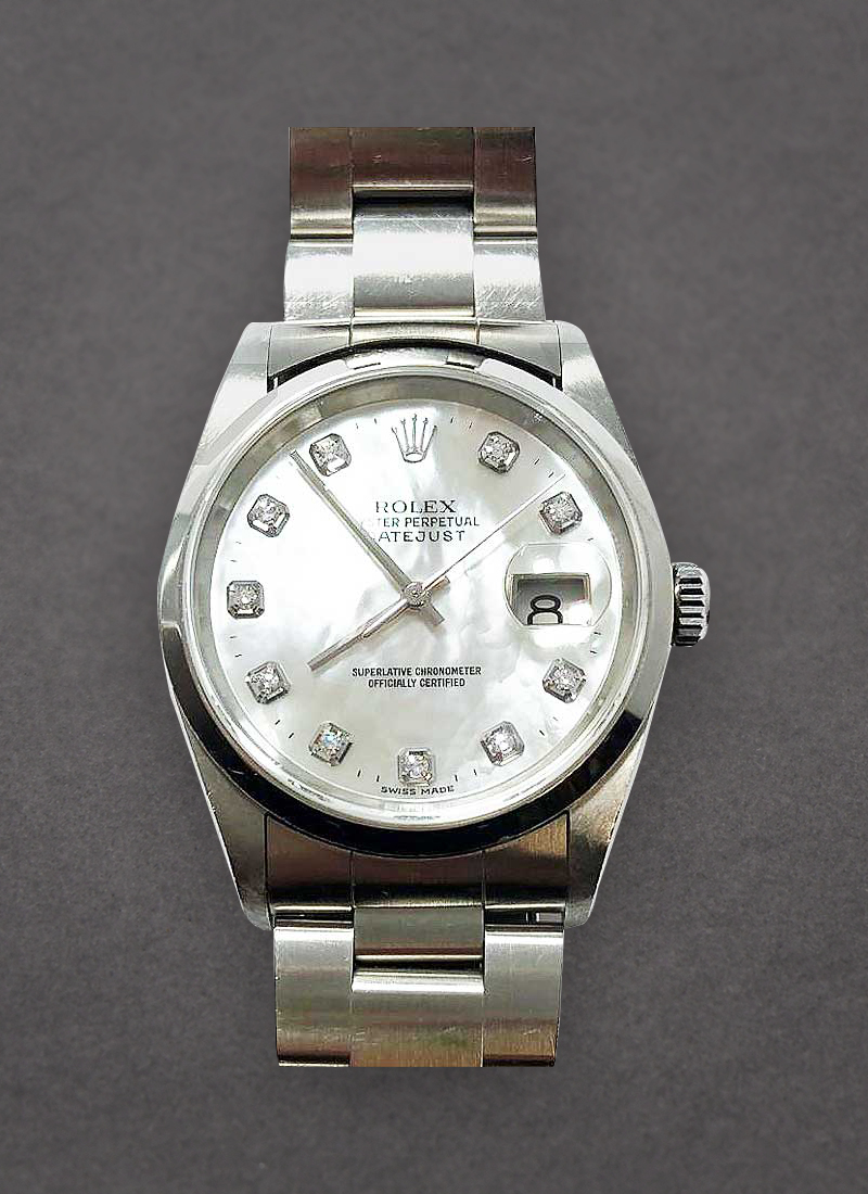 Pre-Owned Rolex Datejust 36mm in Steel with Smooth Bezel