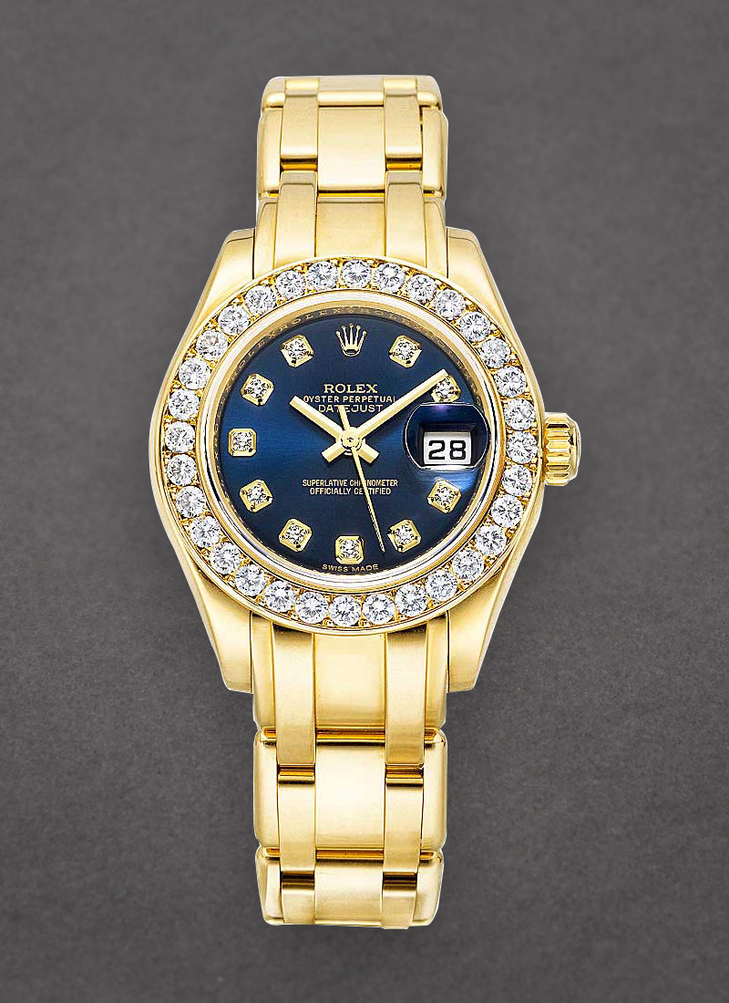 Pre-Owned Rolex Masterpiece with Yellow Gold 32 Diamond Bezel