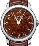 Holland & Holland Chronometre in Stainless Steel on Brown Alligator Leather Strap with Brown Dial