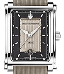 Prominente Classico in Stainless Steel on Leather Strap with Black Dial