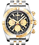 Chronomat B01 Chronograph 44mm in Stainless Steel & Rose Gold on 2-Tone Bracelet with Black Dial