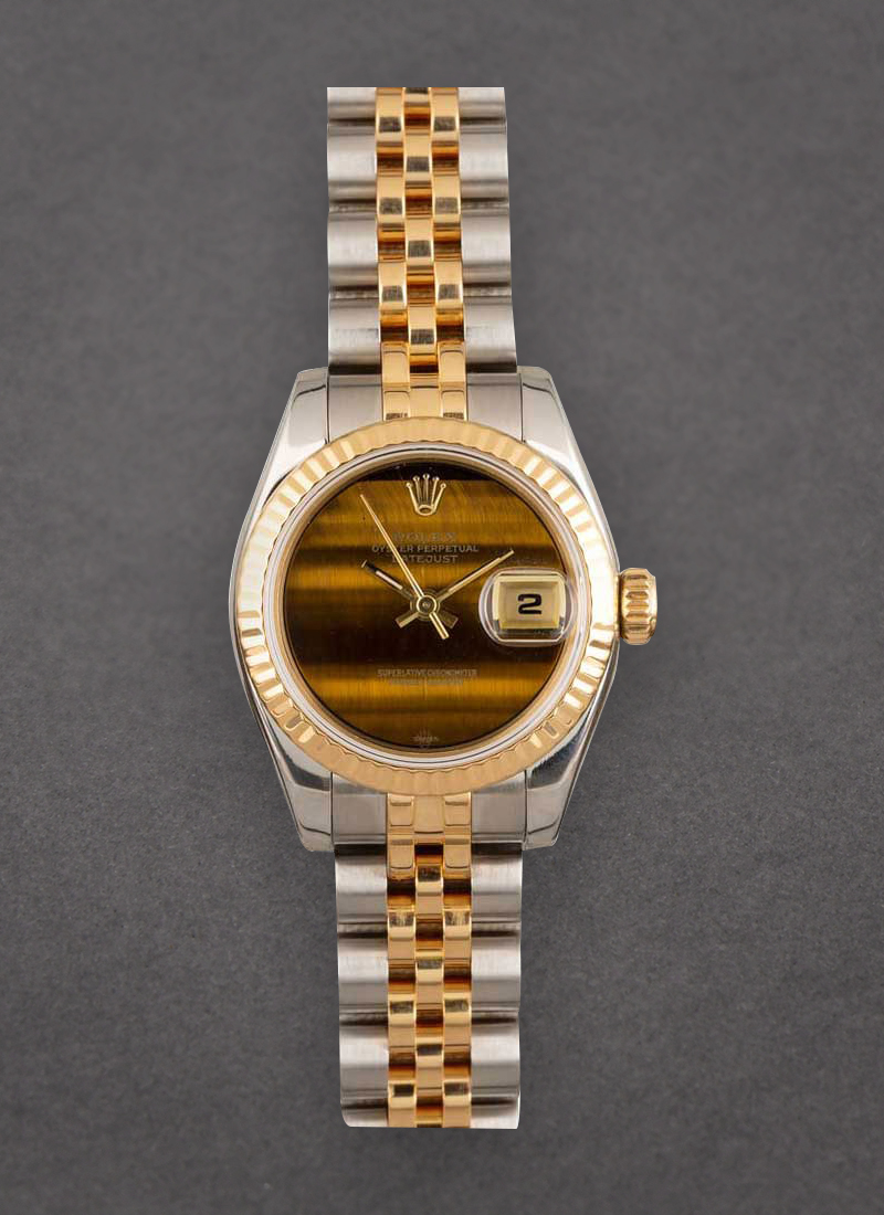 Pre-Owned Rolex Datejust 26mm Ladies in Steel with Yellow Gold Fluted Bezel