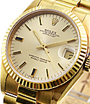 Midsize President 31mm Ref 68278 in Yellow Gold Fluted Bezel on President Bracelet with Champagne Stick Dial