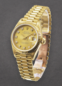 Pre-Owned Rolex 69178 President in Yellow Gold with Fluted Bezel 69178