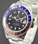 GMT-Master II in Steel with Red and Blue Pepsi Bezel 40mm on Oyster Bracelet with Black Dial