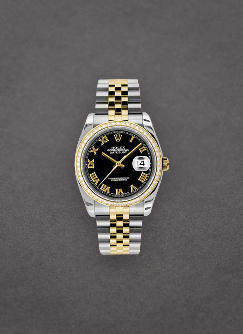 Pre-Owned Rolex 2-Tone Datejust 36mm with Diamond Bezel