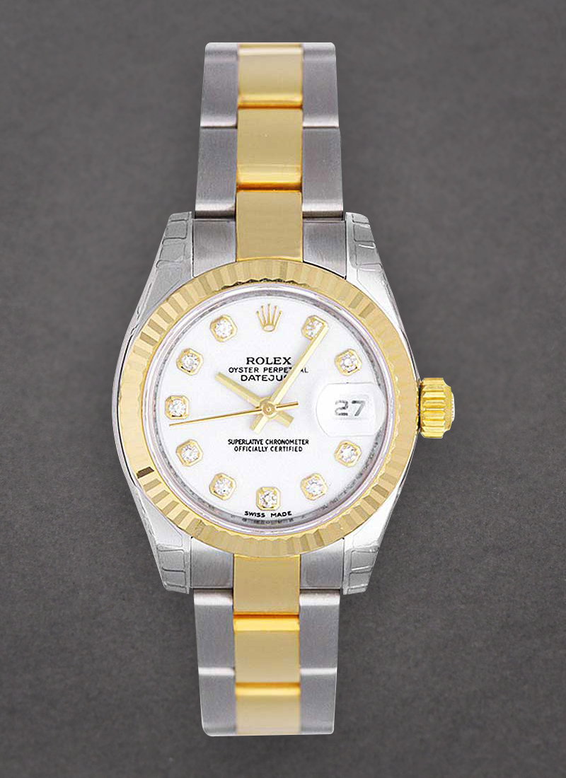 Pre-Owned Rolex Datejust Lady's 26mm in Steel with Yellow Gold Fluted Bezel