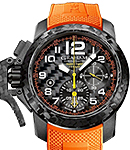 Chronofighter Superlight 47mm in Carbon on Orange Rubber Strap with Black Carbon Dial