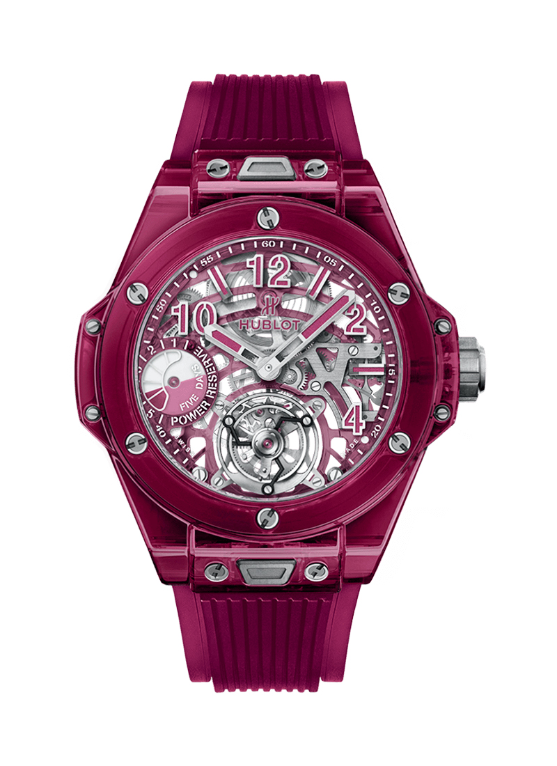 Hublot Big Bang Tourbillon 5 Day Power Reserve 45mm in Polished Dark Pink Sapphire Crystal