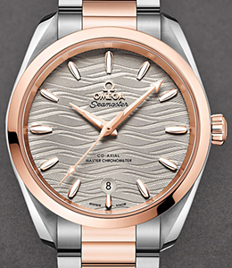 Seamaster Aqua Terra 150M Master Chronometer 38mm Automatic in Steel with Rose Gold Bezel on 2-Tone Bracelet with Grey Dial