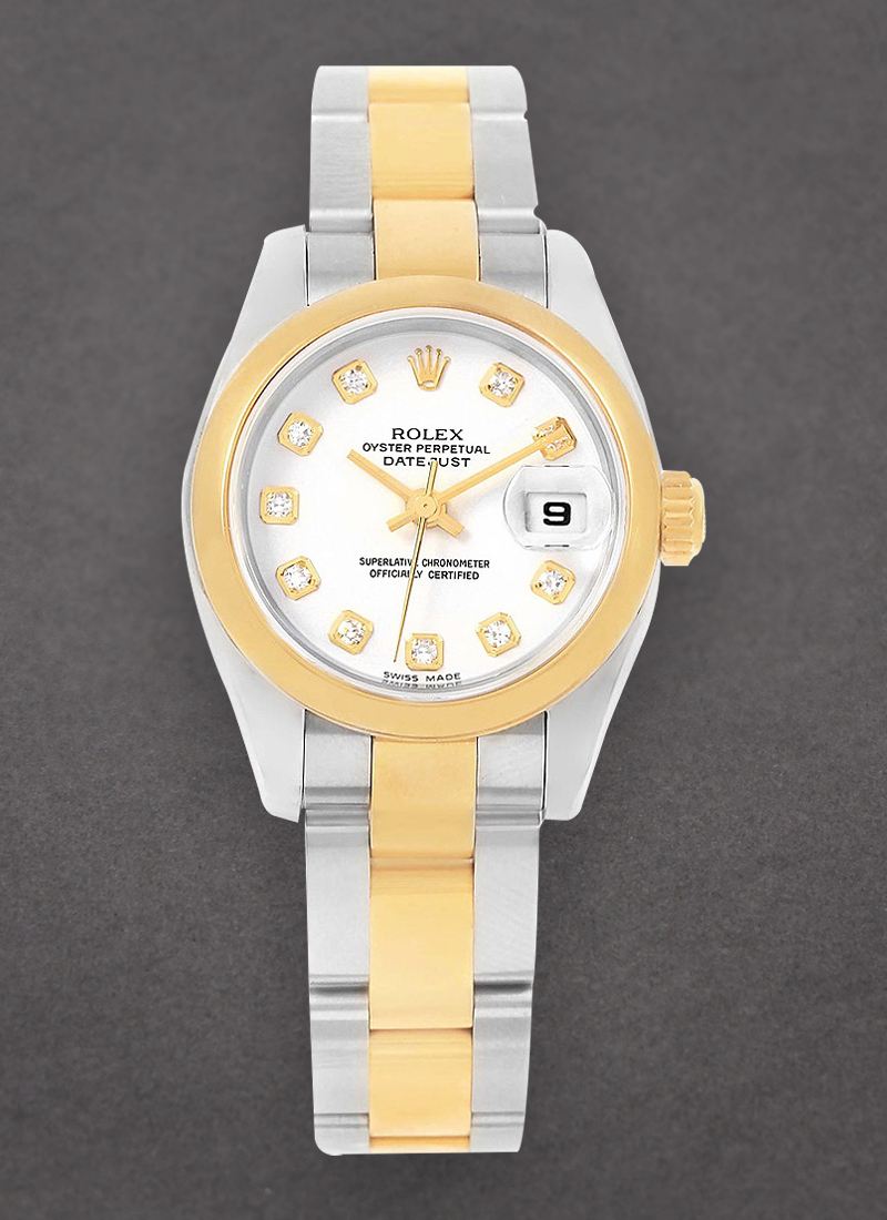 Pre-Owned Rolex Lady 2-Tone Datejust in Steel with Yellow Gold Smooth Bezel