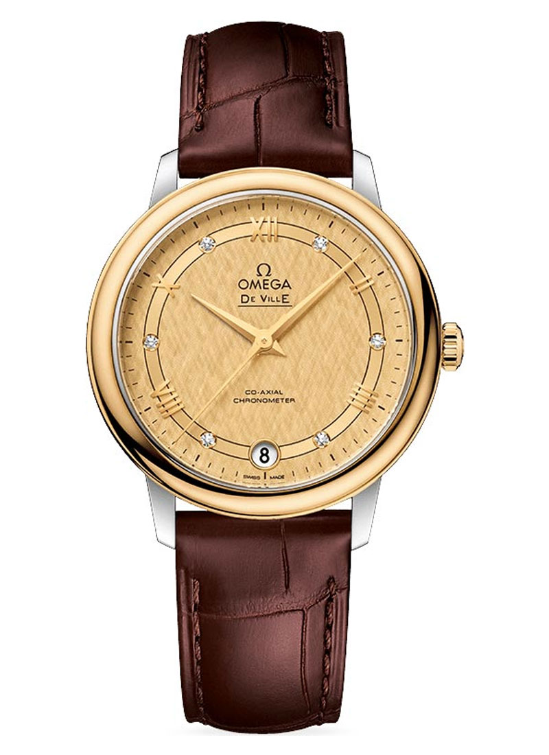 Omega De Ville Classic in Stainless Steel with Yellow Gold Bezel