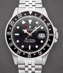 GMT Master II 40mm in Steel with Black Bezel on Jubilee Bracelet with Black Dial