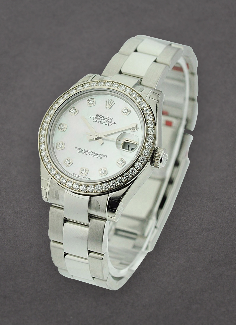 Pre-Owned Rolex Datejust 31mm Mid Size in Steel with Diamonds Bezel