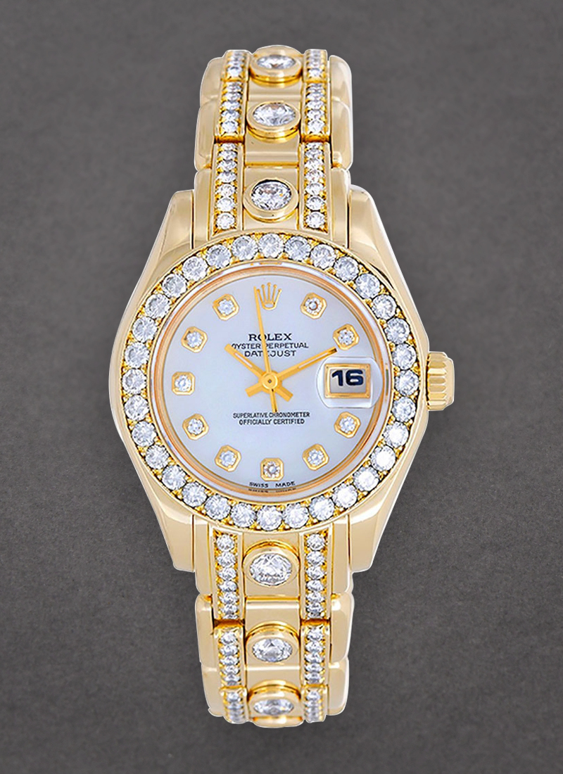 Pre-Owned Rolex Masterpiece 29mm in Yellow Gold with 32 Diamond Bezel