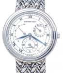 Jules Audemars Dual Time in White Gold on White Gold Bracelet with White Dial