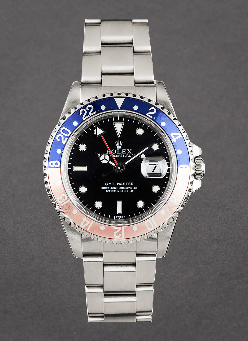 Pre-Owned Rolex GMT Master in Steel with Red and Blue Pepsi Bezel