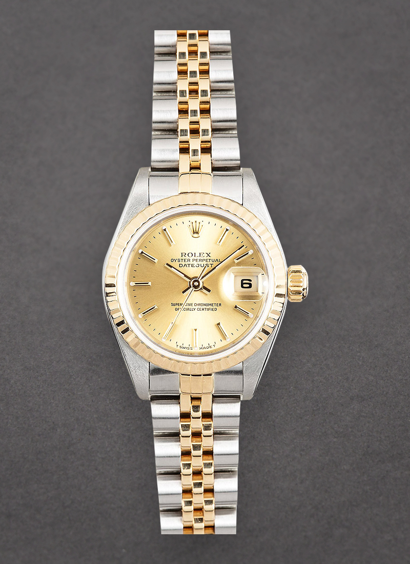 Pre-Owned Rolex Datejust Lady's 26mm in Steel and Yellow Gold Fluted Bezel