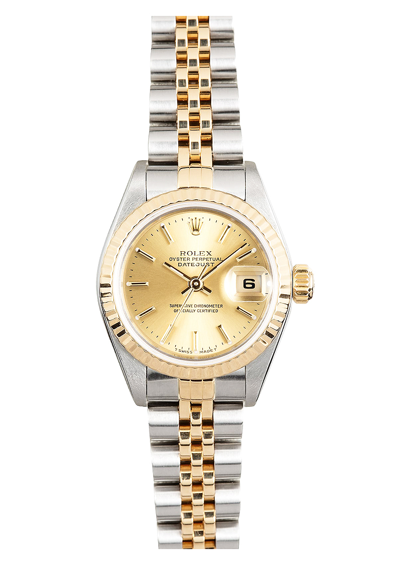 Pre-Owned Rolex Datejust Lady's 26mm in Steel and Yellow Gold Fluted Bezel