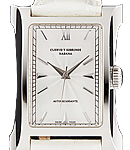 Esplendidos Classico in Stainless Steel on White Crocodile Leather Strap with Silver Dial