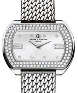 Hampton City in Steel with Diamonds on Bezel on Steel Bracelet with Silver Diamond Dial