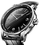 Code 11.59 Automatic in White Gold on Black Crocodile Leather Strap with Black Dial