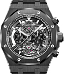 Royal Oak Tourbillon Chronograpg in Black Ceramic on Black Ceramic Bracelet with Openwork Dial
