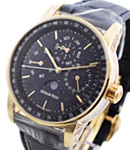 Code 11.59 Perpetual Calendar in Rose Gold Boutique Exclusive on Blue Crocodile Leather Strap with Blue Dial