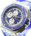 Royal Oak Offshore Chronograph Blue Camo on Camouflage Rubber Strap with Blue Dial Blue Ceramic Bezel