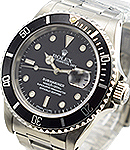 Submariner 40mm in Steel with Black Bezel on Bracelet With Black Lacquer Dial