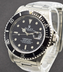 Submariner 40mm in Steel with Black Bezel on Bracelet With Black Lacquer Dial