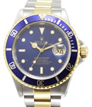Submariner 40mm in 2-Tone Hole Lugs - No Gold through the buckle - Circa 1997 U Serial